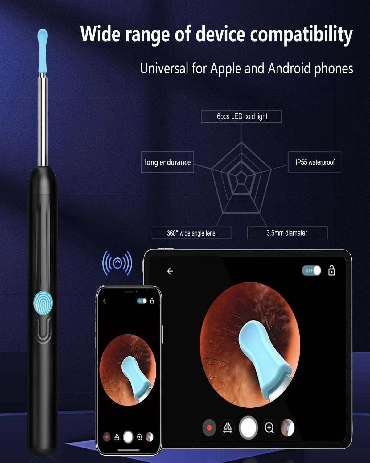 Ear Luminous Otoscope Cleaning Tool