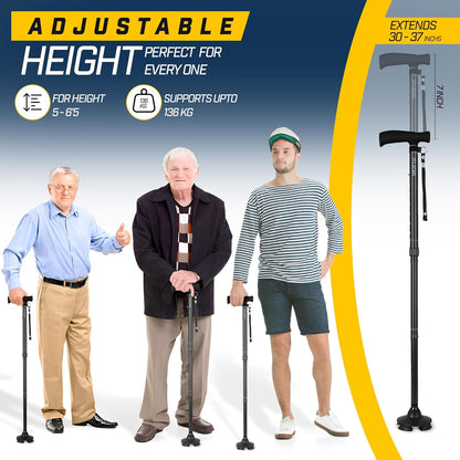 GripNGo Foldable Walking Cane